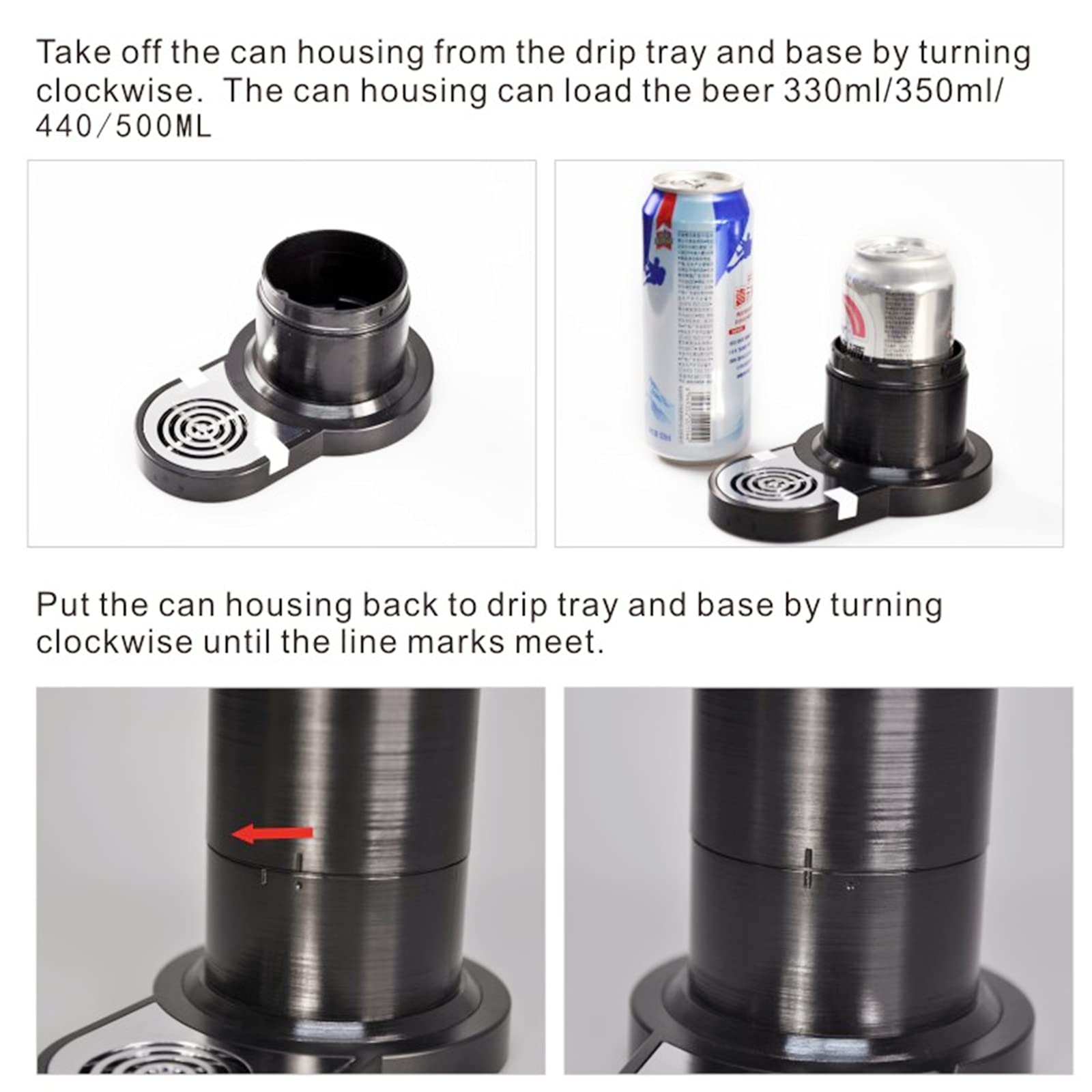 Machine à mousse de bière, distributeur de bière, système de pression de bière en canette, mousseur à bière, tireuse à bière, transforme n'importe quelle canette en bière pression pour les bars à bi