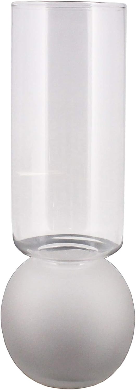 HomArt 8184-1 Bulb Vase, 11.25-inch Height, Frost