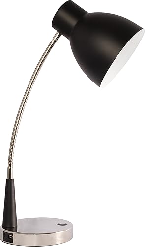 OttLite - Lámpara de escritorio LED con puerto USB de 2,1 A, portátil, ajustable, luz de escritorio