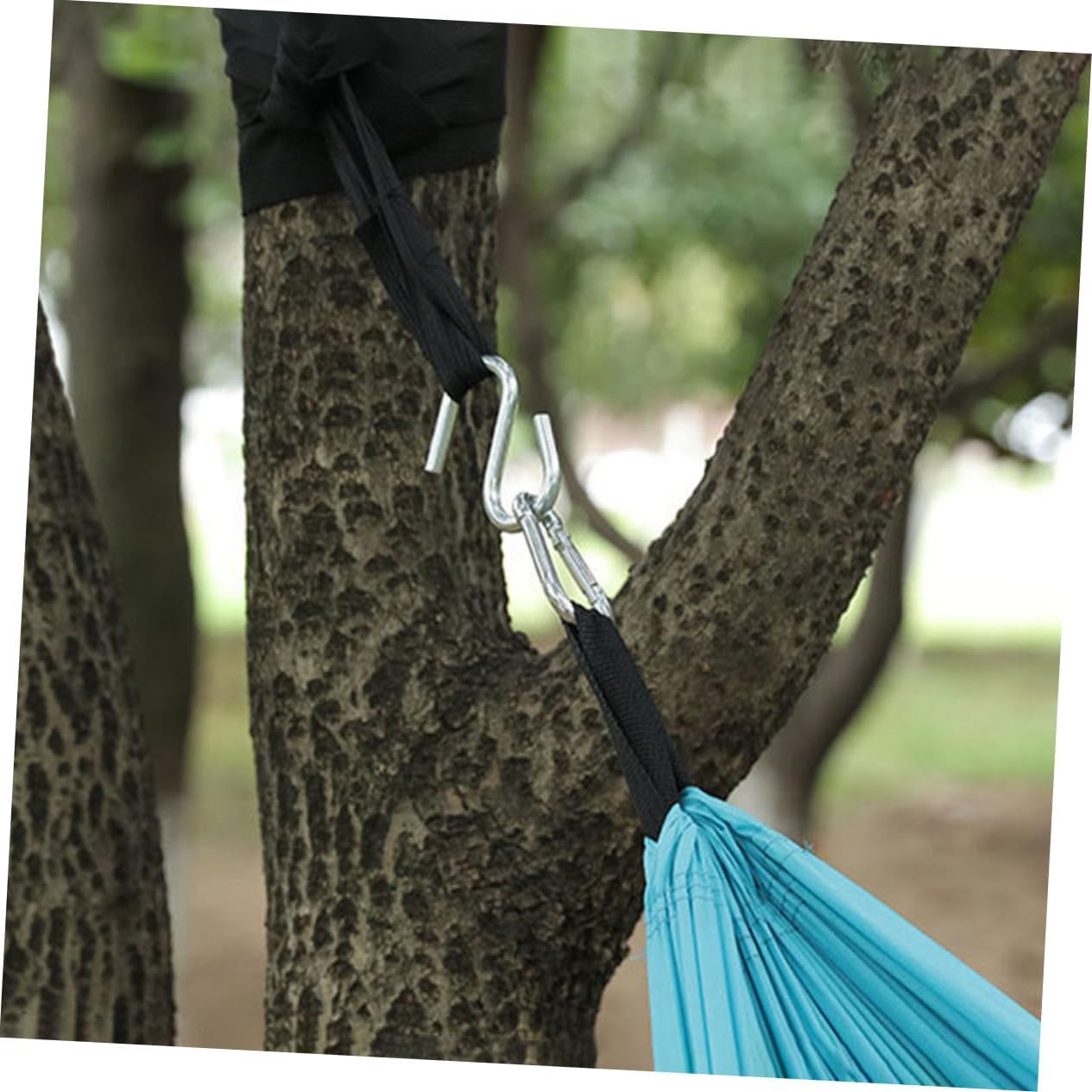 TOYANDONA 6PCS Adjustable Hammock Straps for Trees with Heavy-Duty Hooks Reinforced Nylon Ropes for Outdoor Swing and Hammock Use 10ft Length Easy to Install
