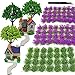 Cayway 11 PCS Modèle de Grappe de Fleurs Modèle Arbres Miniature Réaliste Fleur, Miniature Villa, Miniature Le Chemin pour Le Bricolage Architecture Bâtiment Jardin Paysage