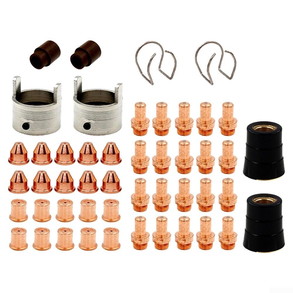 48-teiliges Plasmaschneid-Verbrauchsmaterial-Set für Eastwood für Versa 60A CB70 Taschenlampe – Elektrodenspitzen-Düsen-Set