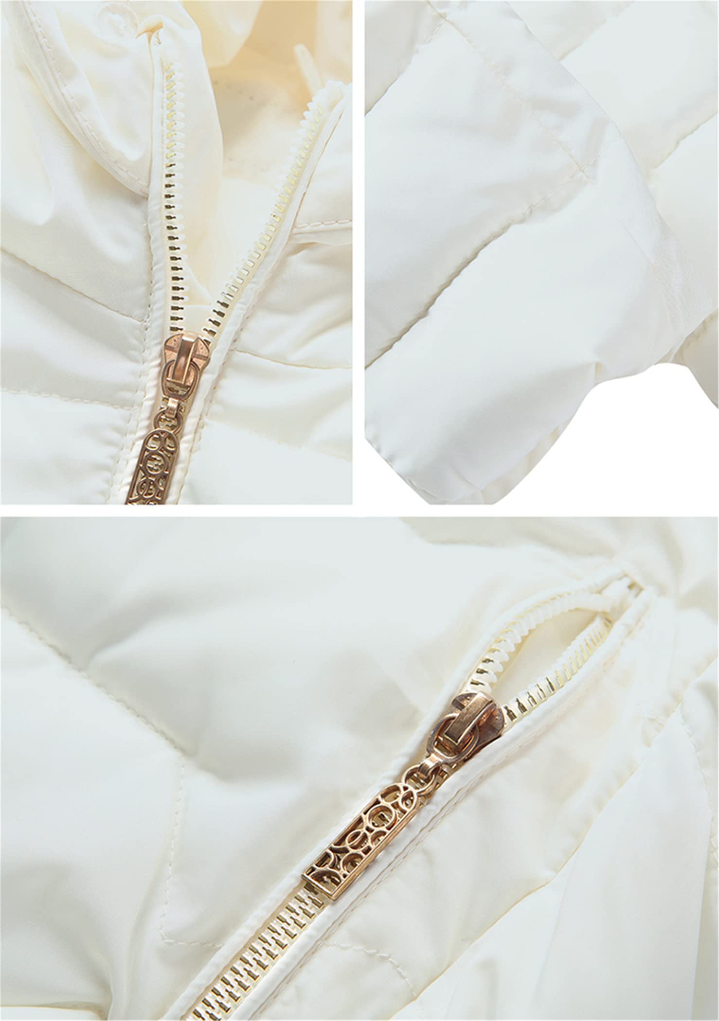 OMZIN Caldo Giacca Invernale Da Donna Parka Giacca Cappotto Corto Con Cappuccio In Pelliccia Giacca Trapuntata Cappotto Invernale