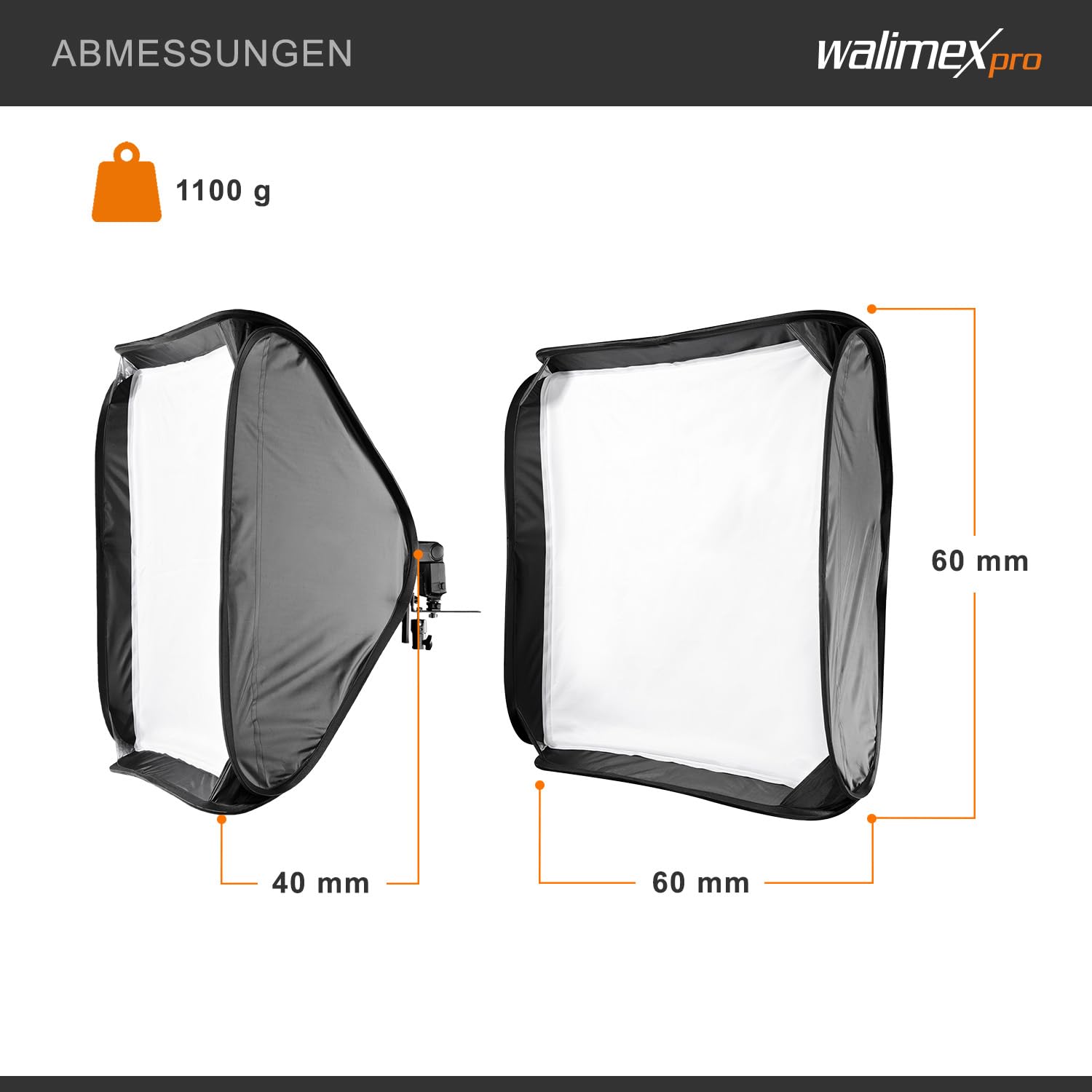 Diffuseur walimex Magic 60x60 cm pour flash système