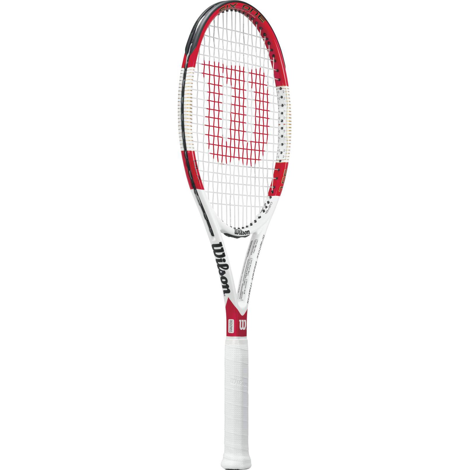 Wilson Six.One 95L 18x20 Tennis Racket Multi-Coloured red/white