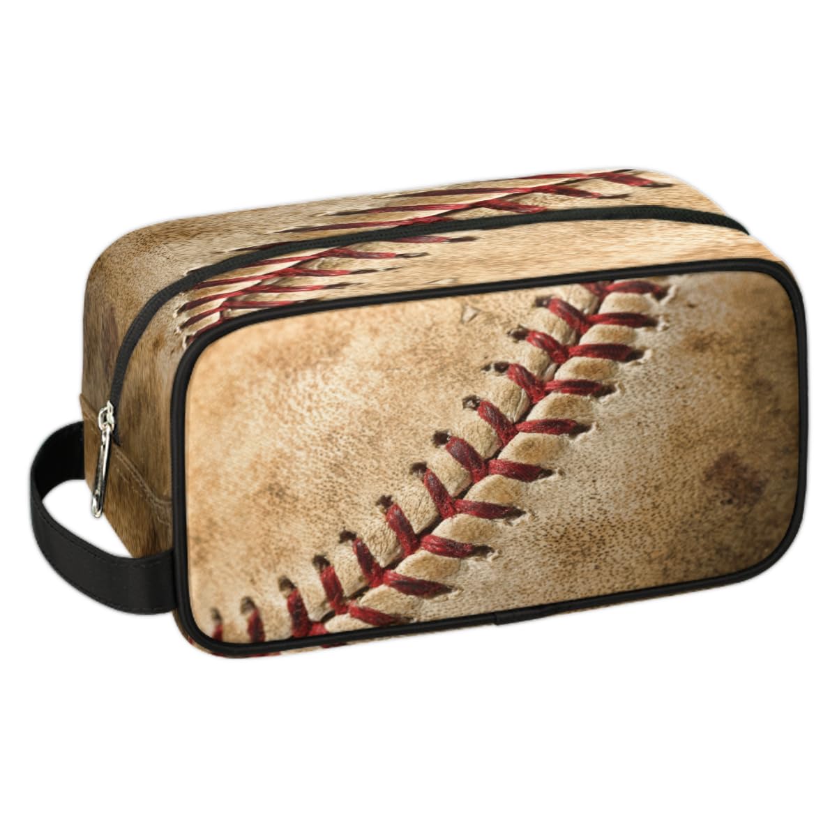Baseball Vintage Travel Toiletry Bag for Boys Men, Waterproof Hanging Dopp Kit for Women, Shaving Bag with Large Capacity for Travel,Sports Shower