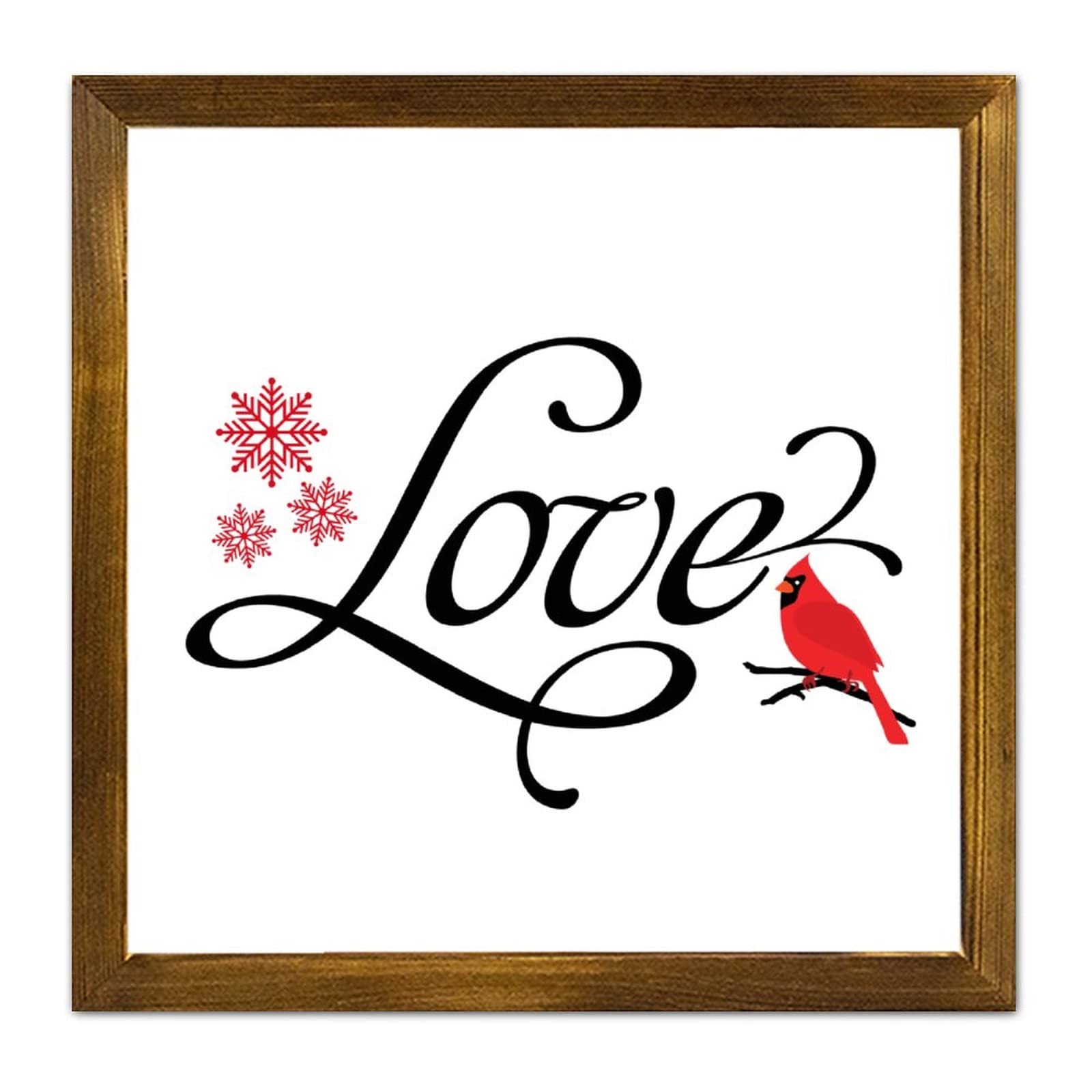 Panneau religieux bois Love idée cadeau pendaison de crémaillère