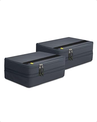 Spigen Seyahat Paketleme Küpleri/Valiz içi Düzenleyici Çanta Orta Boy L (2 Adet) Gri - AFA08481 (Spigen TR Garantili)