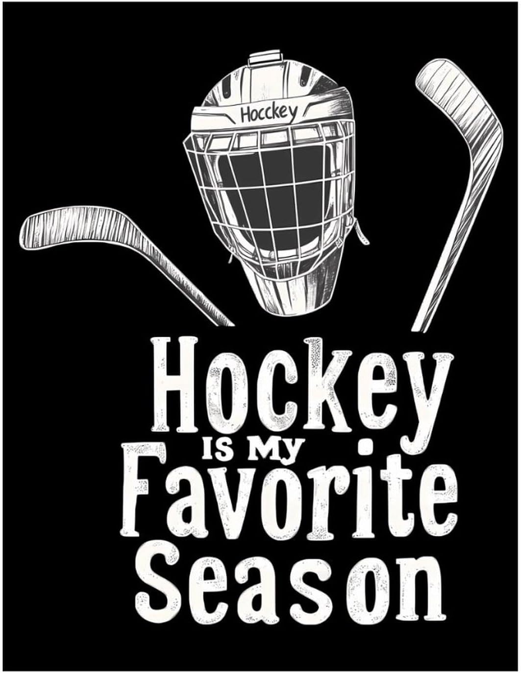 Hockey Is My Favorite Season Diamond 5D Painting Kits with Frame DIY Full Round Drill Gem Art Crafts for Home Wall Decor 16 X 20in Yellow Wood 40 * 50cm