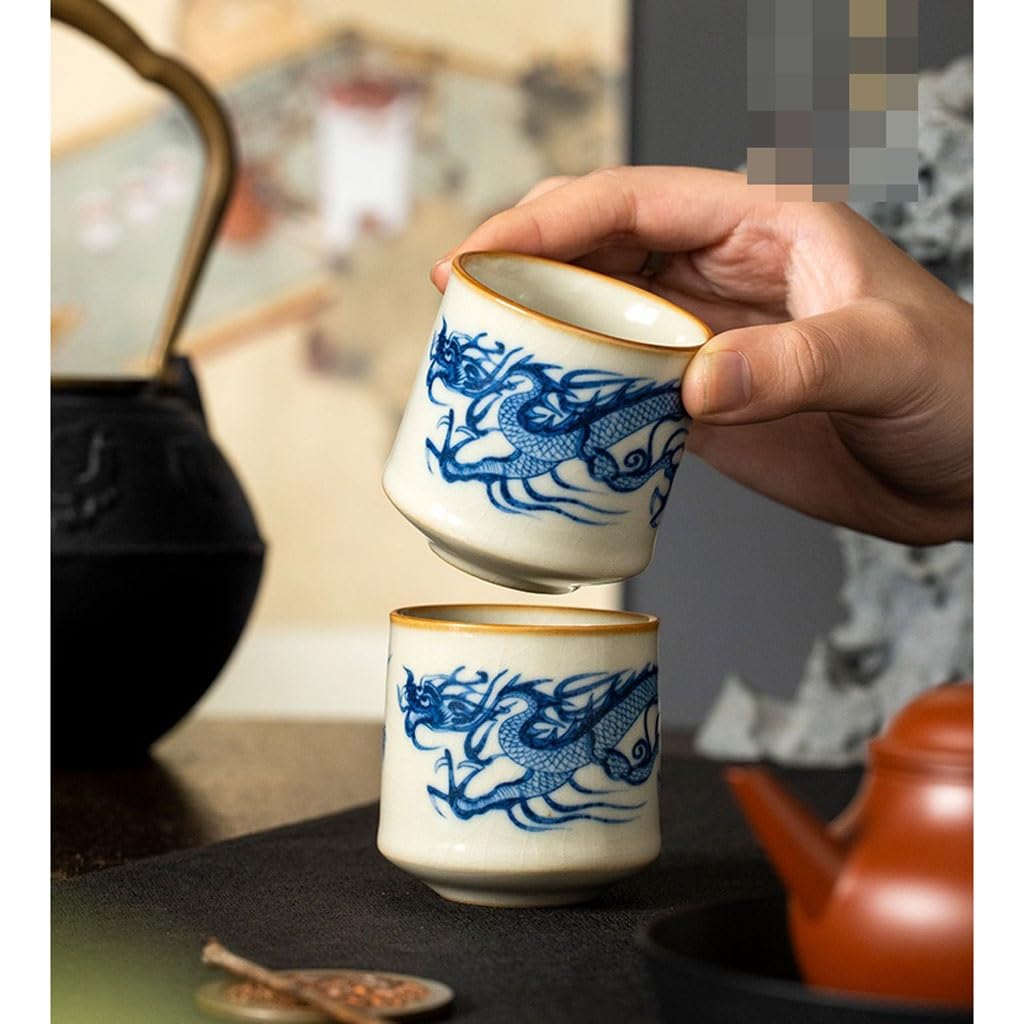 Tazas de té Pequeñas Taza de té de estudio, taza individual de cerámica Personal, juego de té de Kung Fu, tazón de té individual Taza de té de Kungfu