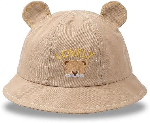 CAPZNMORE Cartoon Character Printed Dino/Lovely Cap for Boys and Girls Adorable Soft Cotton Sun Protection Baby Cap for