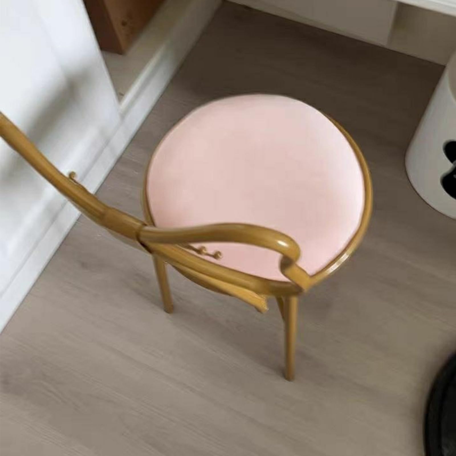 Pink Vanity Chair - Girls Best Gift Dressing Table Stool Velvet Vanity Table Chair With Lovely Bowknot High Backrest Comfortable Makeup Chair For Girls Room,Clothing Store,Dressing Room (Color : Whit