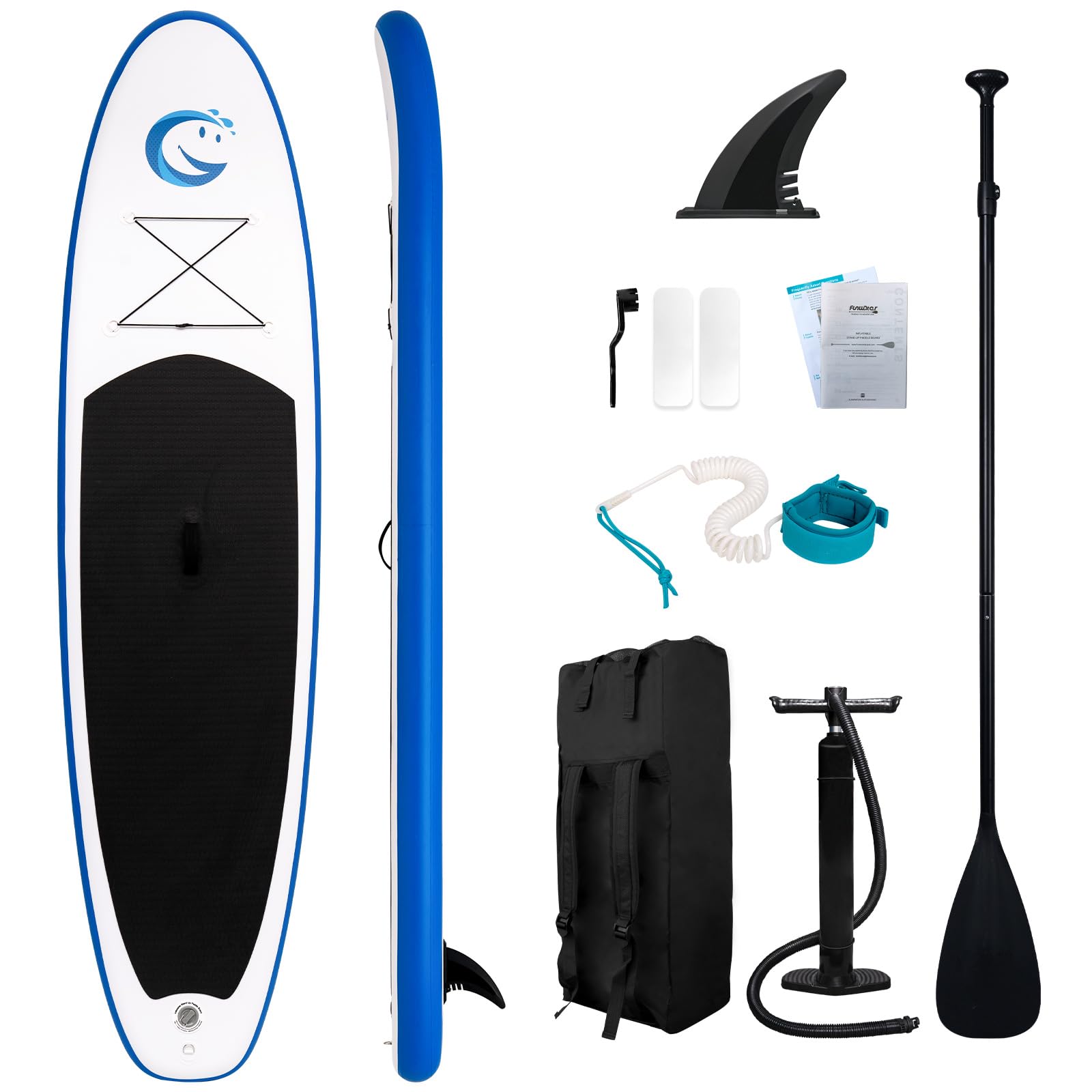 FunWater Inflatable Paddle Boards Stand Up Paddle Boards with Premium SUP Accessories for Adults Fishing Yoga Tourism
