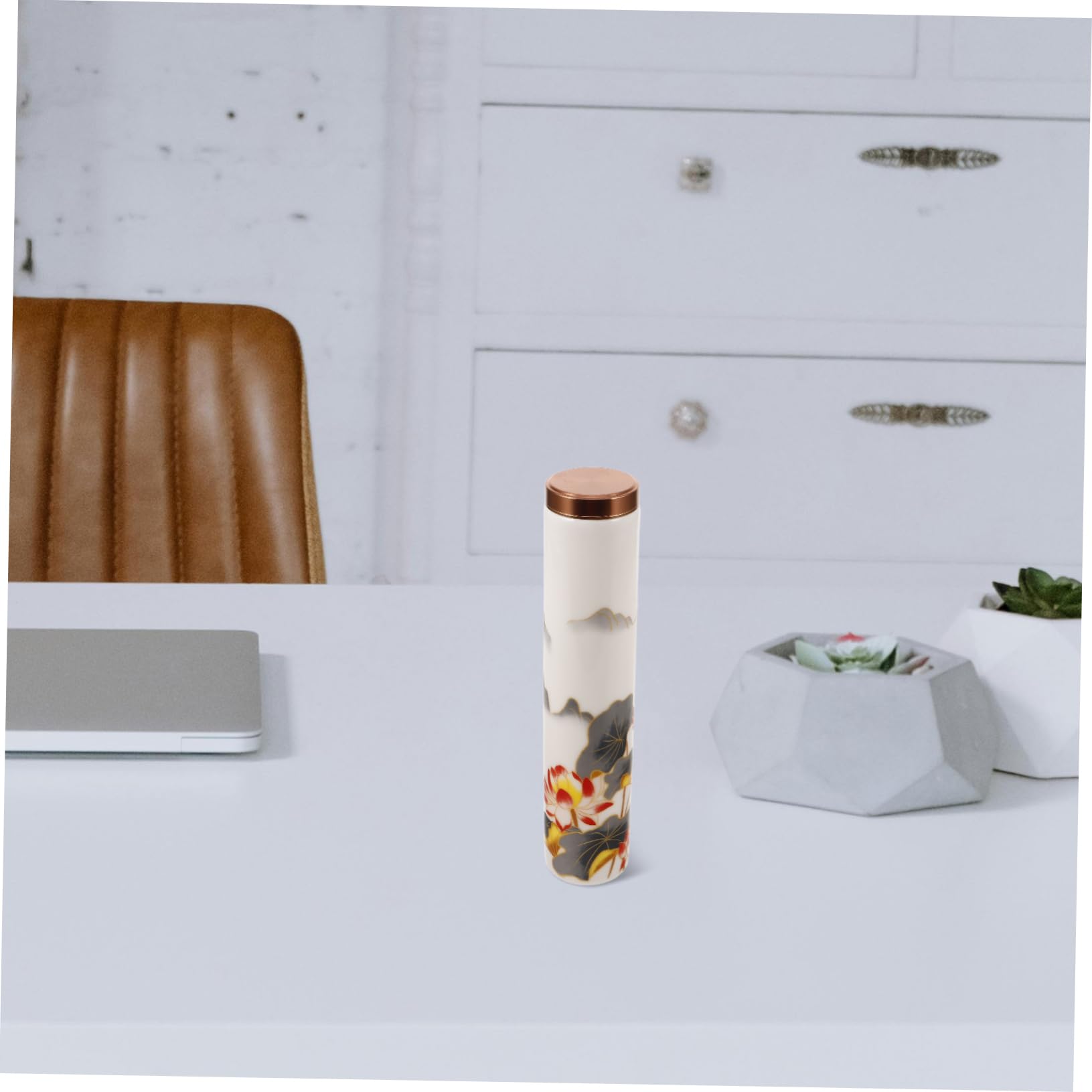 Tubo Portaincenso in Ceramica per Bastoncini, Leggero e Portatile | Contenitore Sigillato, Uso Casa e Viaggio, Finitura senza Sbavature, Formato Compatto