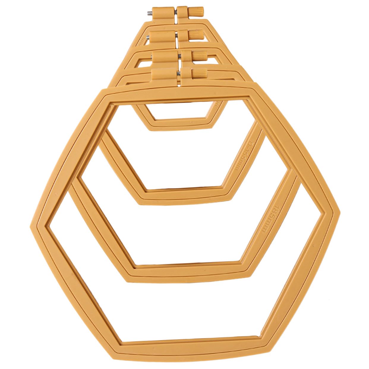 Gatuida Aros Ajustables Para Bordado Bastidores De Punto De Cruz Para Niños y Adultos 4 Piezas Color Caqui Para Manualidades Diy Decoración Festiva