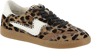 Dolce Vita Women's Notice Stitch Sneaker, DK Leopard Calf Hair, 7