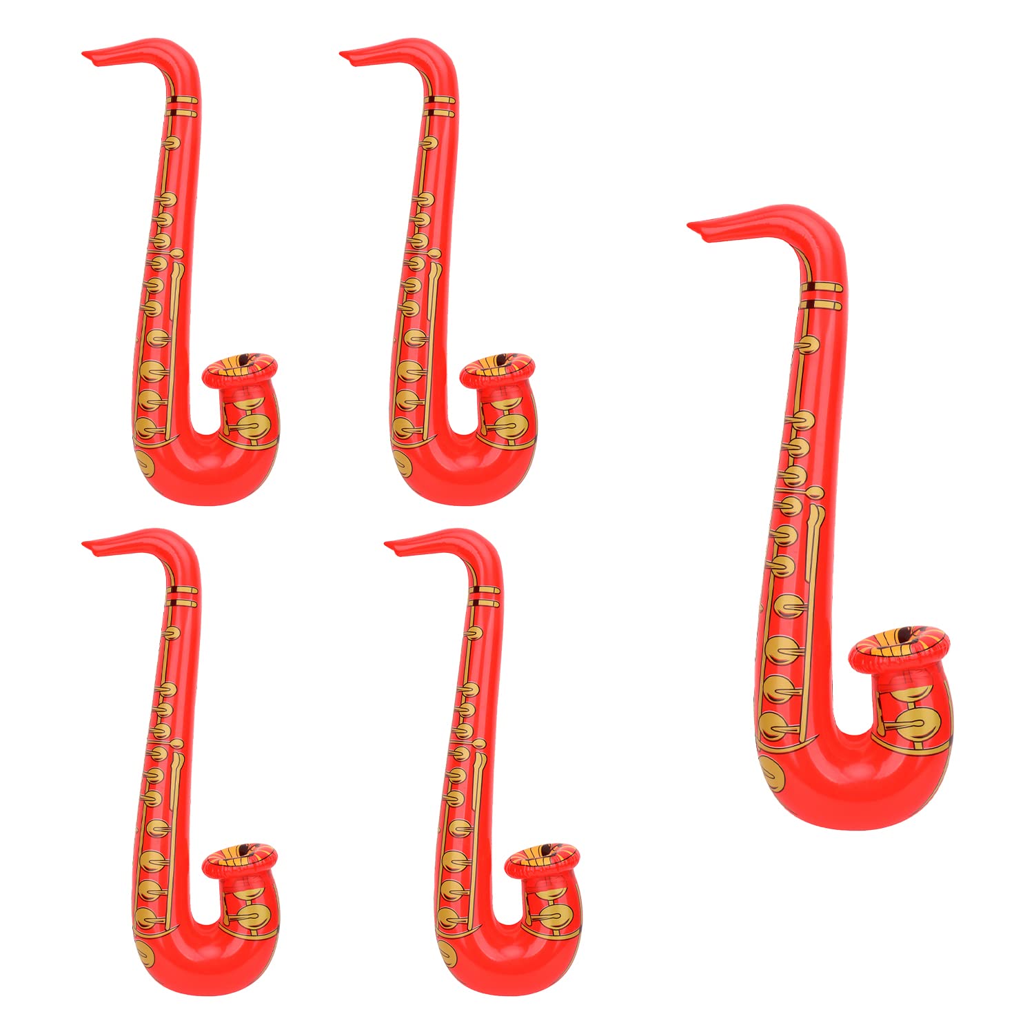 Trimming Shop Inflatable Saxophone Balloon 5pcs, Red