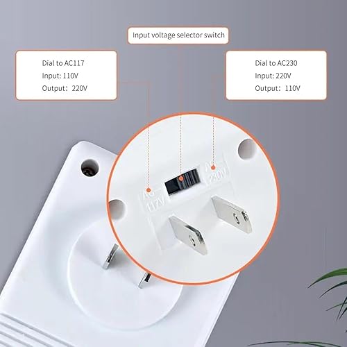 Miniatura 5 de Transformador convertidor de voltaje Moncer 70W Convertidor de voltaje ascendente y descendente (enchufes estándar de CN)