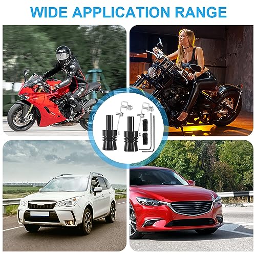 Aoreun Turbo Sound Simulator Pfeife, 2 Stück Auspuff Pfeife Auto Turbo Sound Aluminiumlegierung Turbo Auspuff Sound Booster, Schalldämpfer Auto Modified Part XL für Endrohre (Schwarz)