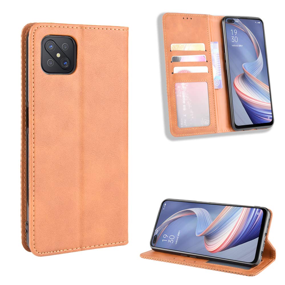 Coque Oppo Reno 4Z 5G Reno4 Z 5G s Style d'affaires Cuir PU à Rabat