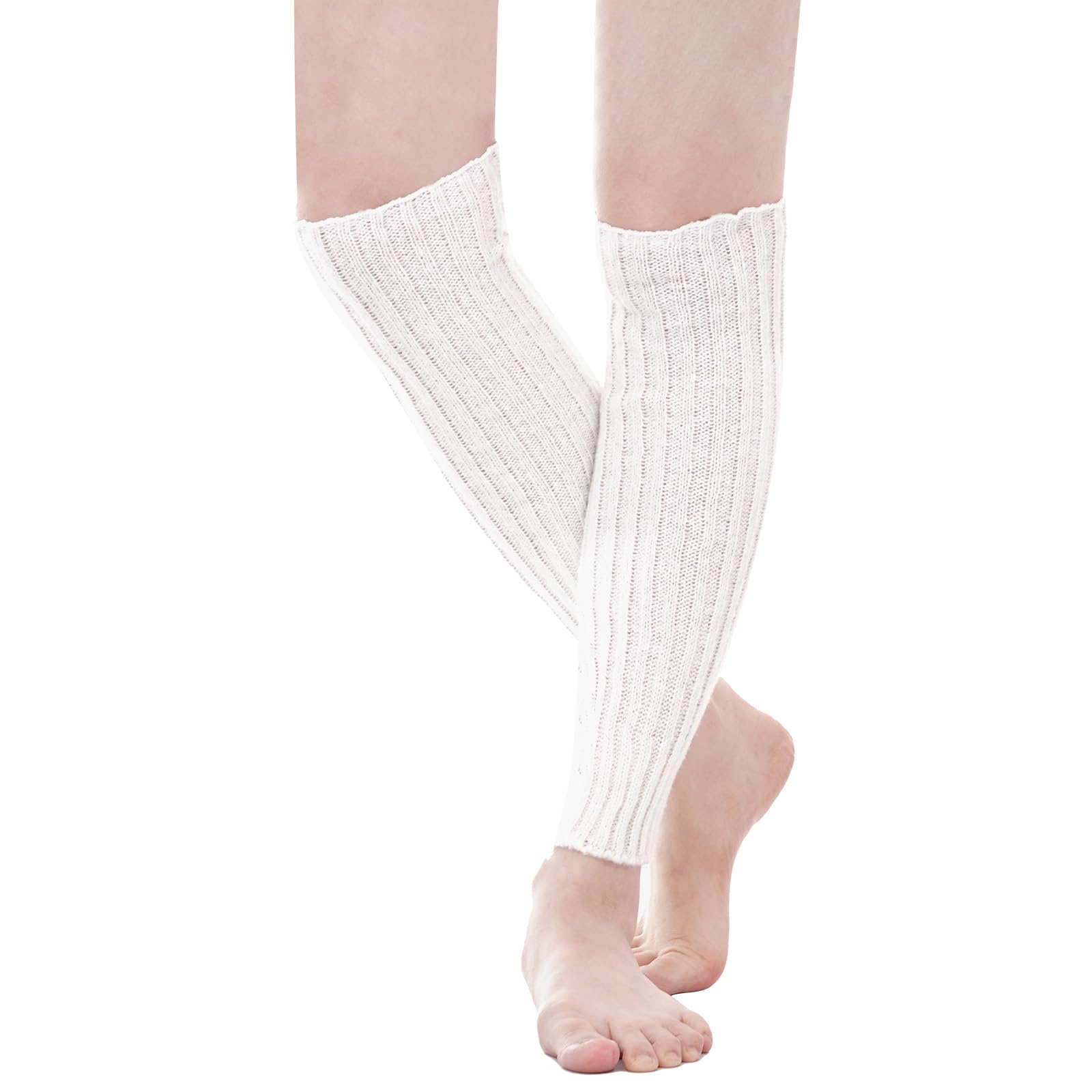 Womens Ribbed Leg Warmers Knitted Long Boot Ankle Heap Sock for Party Sports