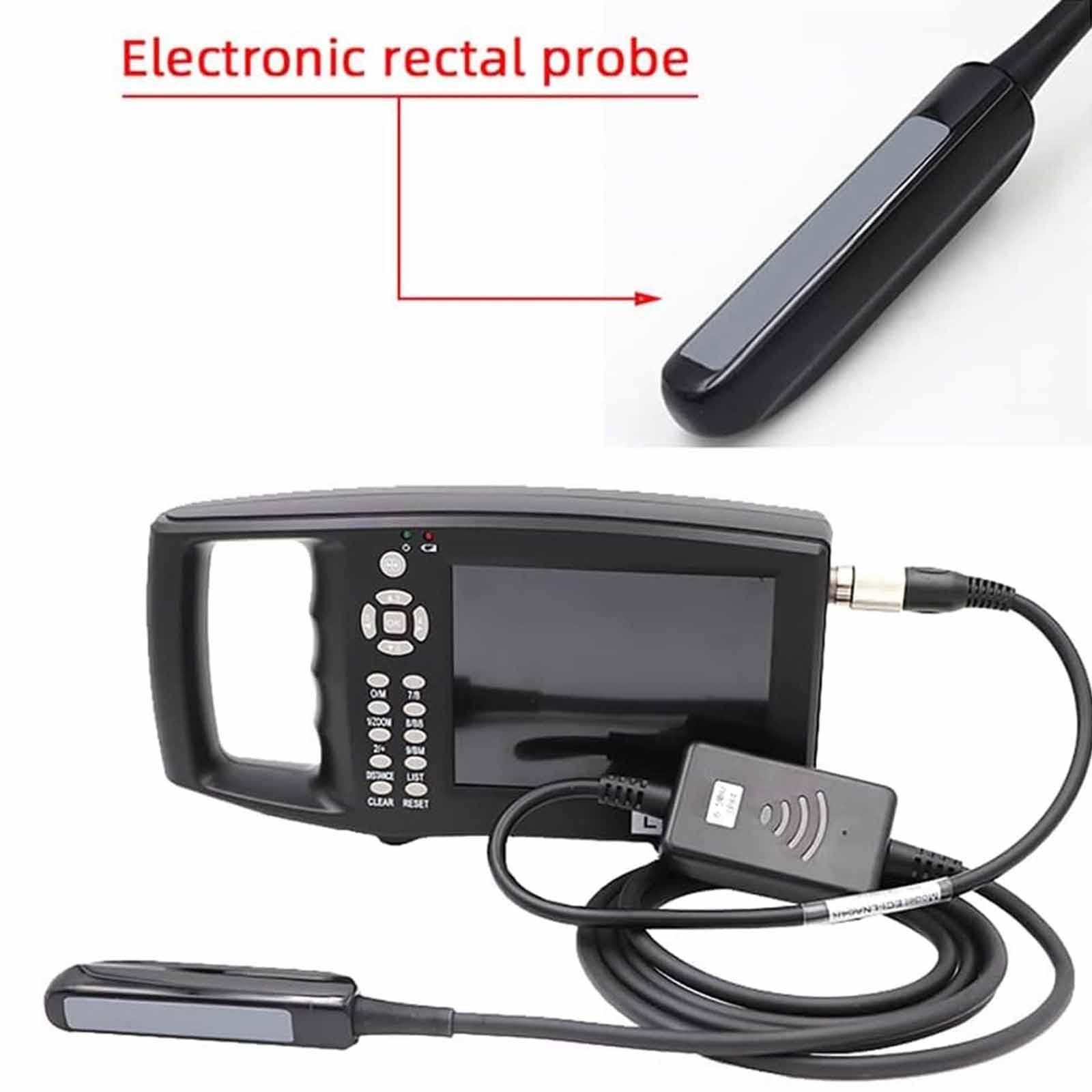 Kit D'échographie Vétérinaire,échographe sans Fil,Scanner à Ultrasons Vétérinaire Rechargeable pour La Grossesse,avec Sonde 6,5 MHz pour Les Grands Animaux comme Bovins,Chevaux,Vaches
