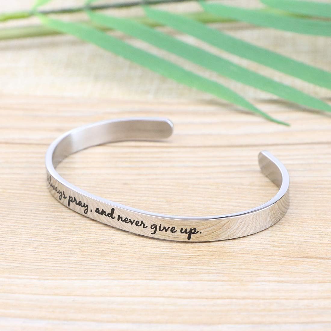𝐂𝐡𝐫𝐢𝐬𝐭𝐢𝐚𝐧 𝐁𝐫𝐚𝐜𝐞𝐥𝐞𝐭𝐬 for 𝐖𝐨𝐦𝐞𝐧 Inspirational Religious Gifts for Her Bible Verse Bapstism Jewelry Cuff Bangle - Image 3