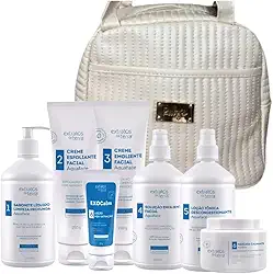 Kit Profissional de Limpeza de Pele Aquaface com EXOCalm – Sabonete Líquido 500 ml, Esfoliante 250 g, Cremes Emoliente e Solução 250 g/500 ml, Loção Tônica 500 ml, Máscara Calmante 180 g e EXOCalm 60 g