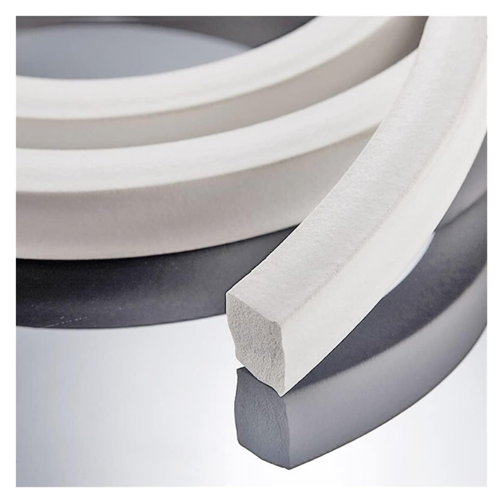 Nastro Isolante in Schiuma Autoadesivo, Striscia di Tenuta in Schiuma di Silicone, Striscia di Tenuta in Spugna con Nastro in Schiuma di Silicone 3M Quadrata(High20*Width 20 Mm)