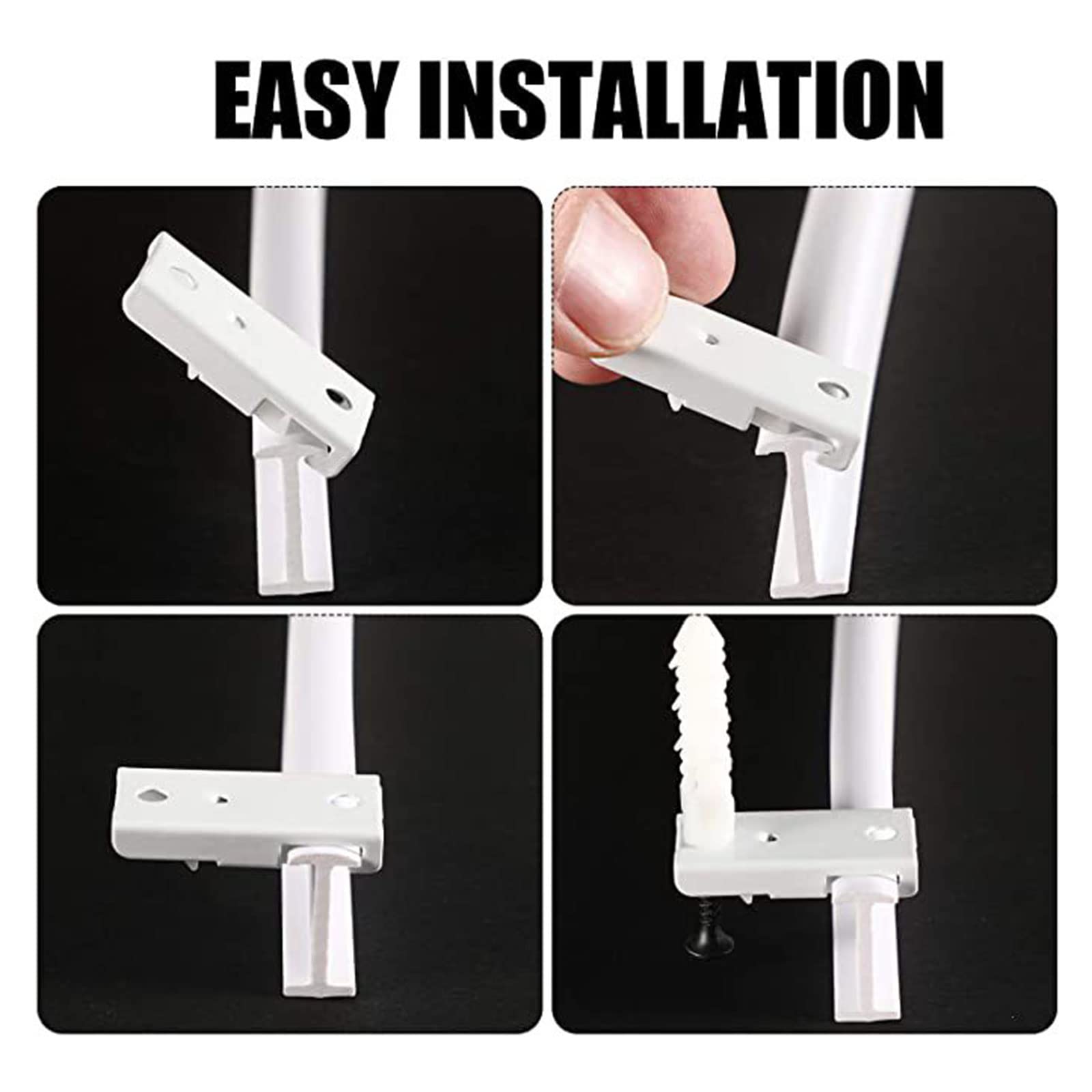 Verstellbare flexible Gardinenstange – biegbare Deckenschiene für & Raumteiler, ideal für Vorhänge und Vorhänge, einfache Installation, vielseitige Heimdekor-Lösung
