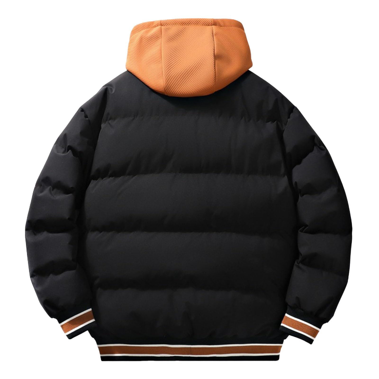 Giacca Invernale Uomo Moto Casual da a Maniche Lunghe con Cappuccio e Stampa di Lettere Stile Autunno e Inverno