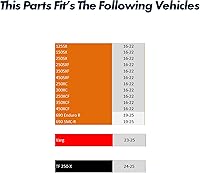 Vista 3 de SCAR Funda de Barra de Manejo de Goma con Amortiguador de Montaje de Conos Sólidos Compatible con KTM SX SXF XC XCF 125 150 250 300 350 450 16-22