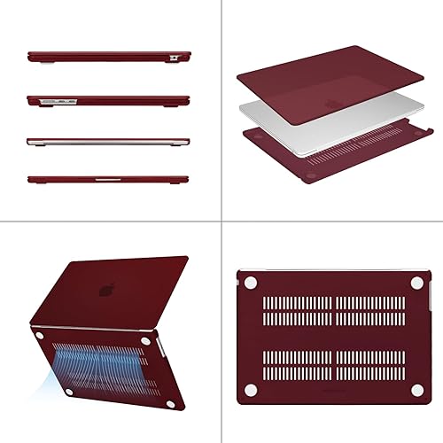 Miniatura 87 de MOSISO Funda compatible con MacBook Air de 15 pulgadas M4 M3 M2 2025 2024 2023 versión A3241 A3114 A2941 con Touch ID, funda rígida de plástico