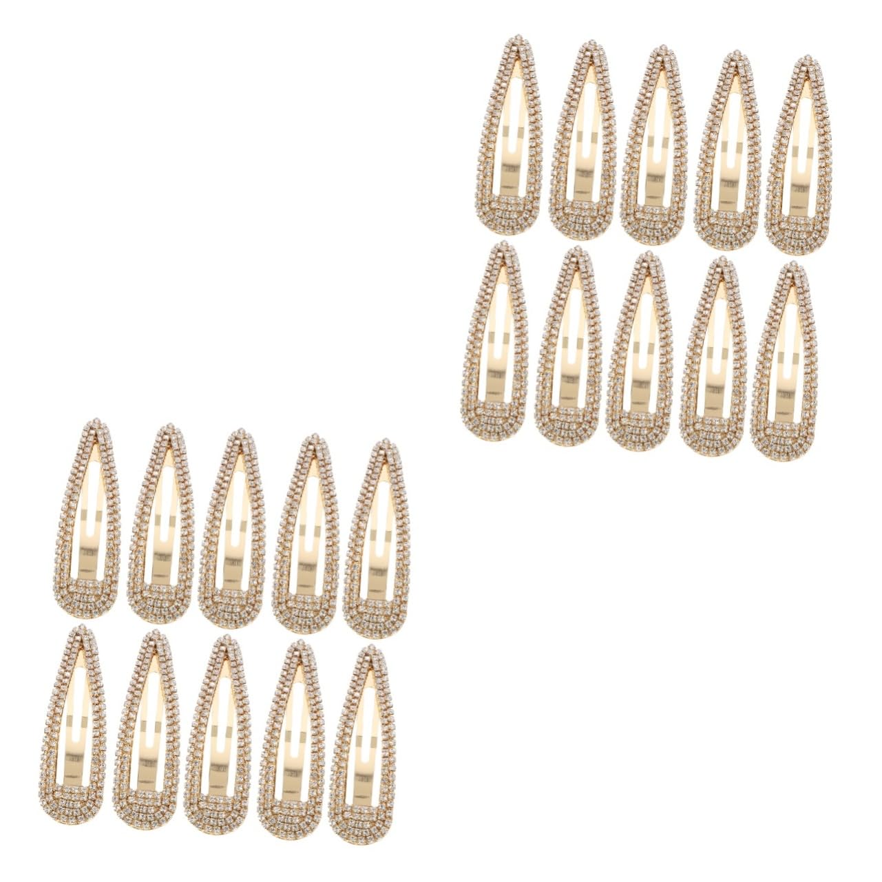 MAGICLULU 20 Stk Haarspange Mit Strass Haarspange Aus Kristall Haar Klammern n Für Damen Entenschnabel-n Hochzeit Bobby Fräulein Zinklegierung Wassertropfen