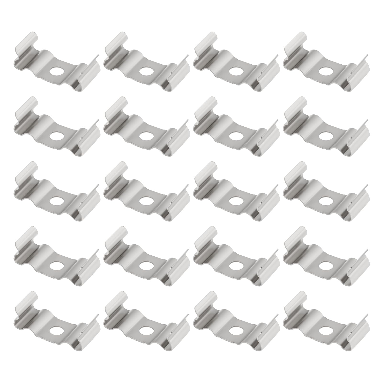20x Edelstahl-Clips Für T4-Leuchtstoffröhren – 22,6x10x7,7mm – Korrosionsbeständig – Für Deckenleuchten, Spiegel & Werkstatt