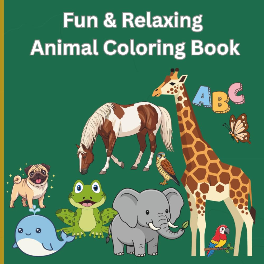 Happy Little Paws: A Cute Animals Coloring Book for Kids