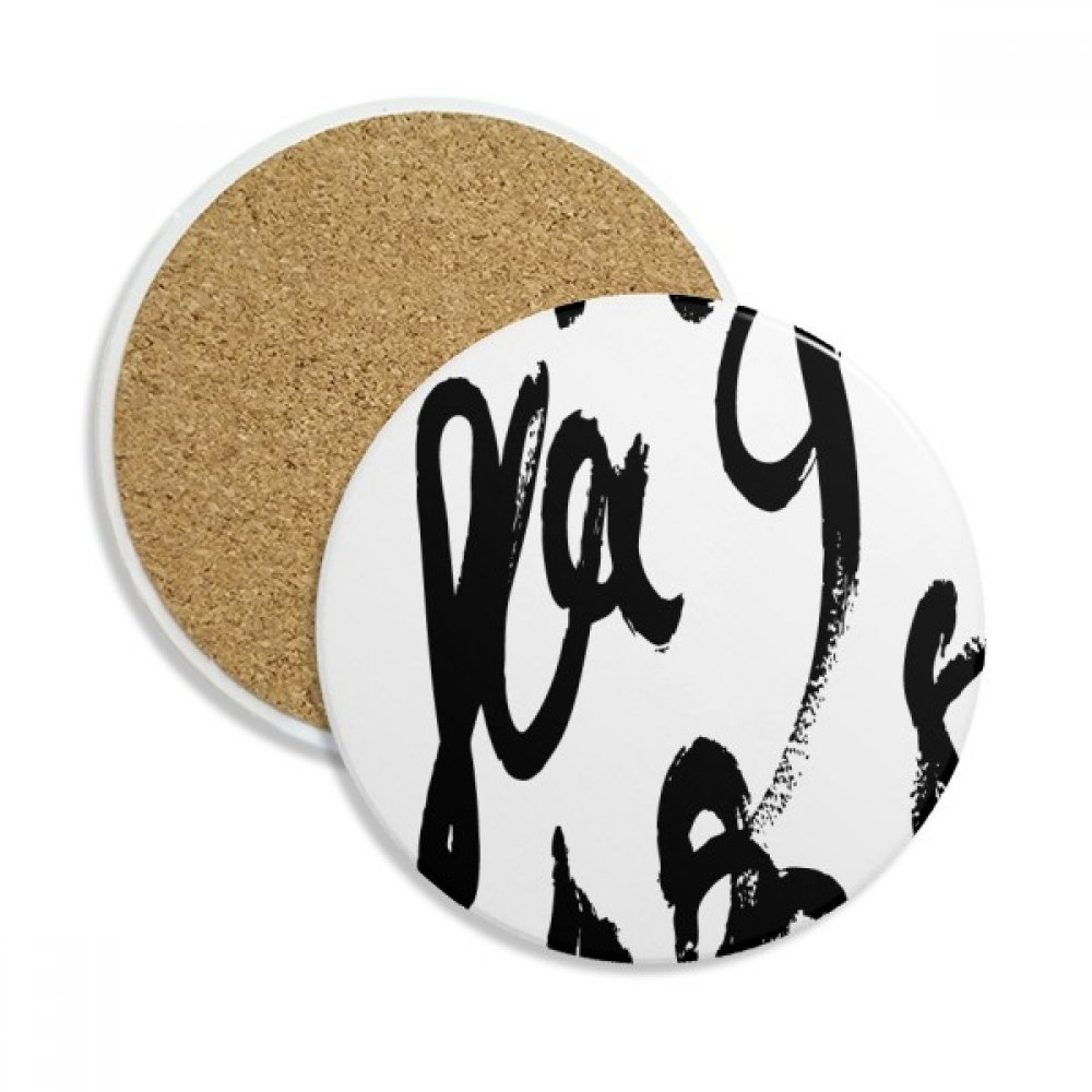 Coaster en céramique pour table basse, pose-gobelet absorbant au design artistique coloré