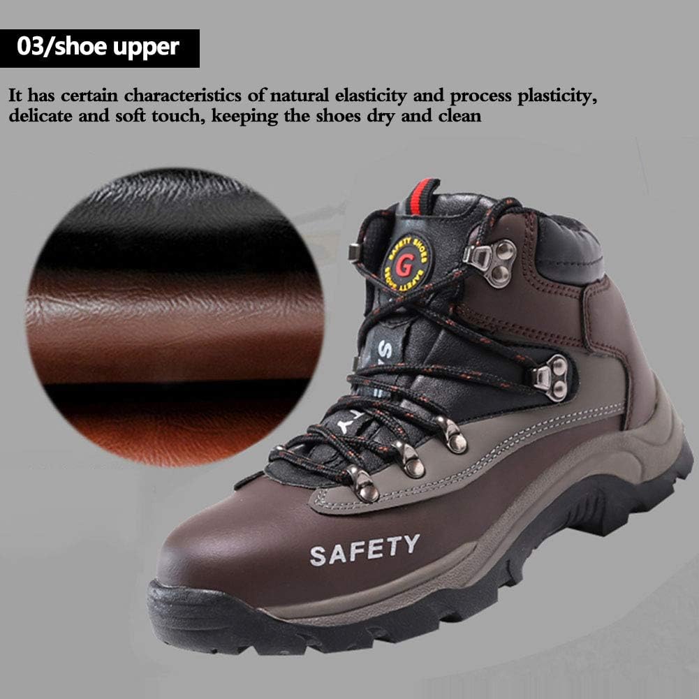 Anti-smashing and anti-piercing work shoes, plus velvet steel toe safety shoes