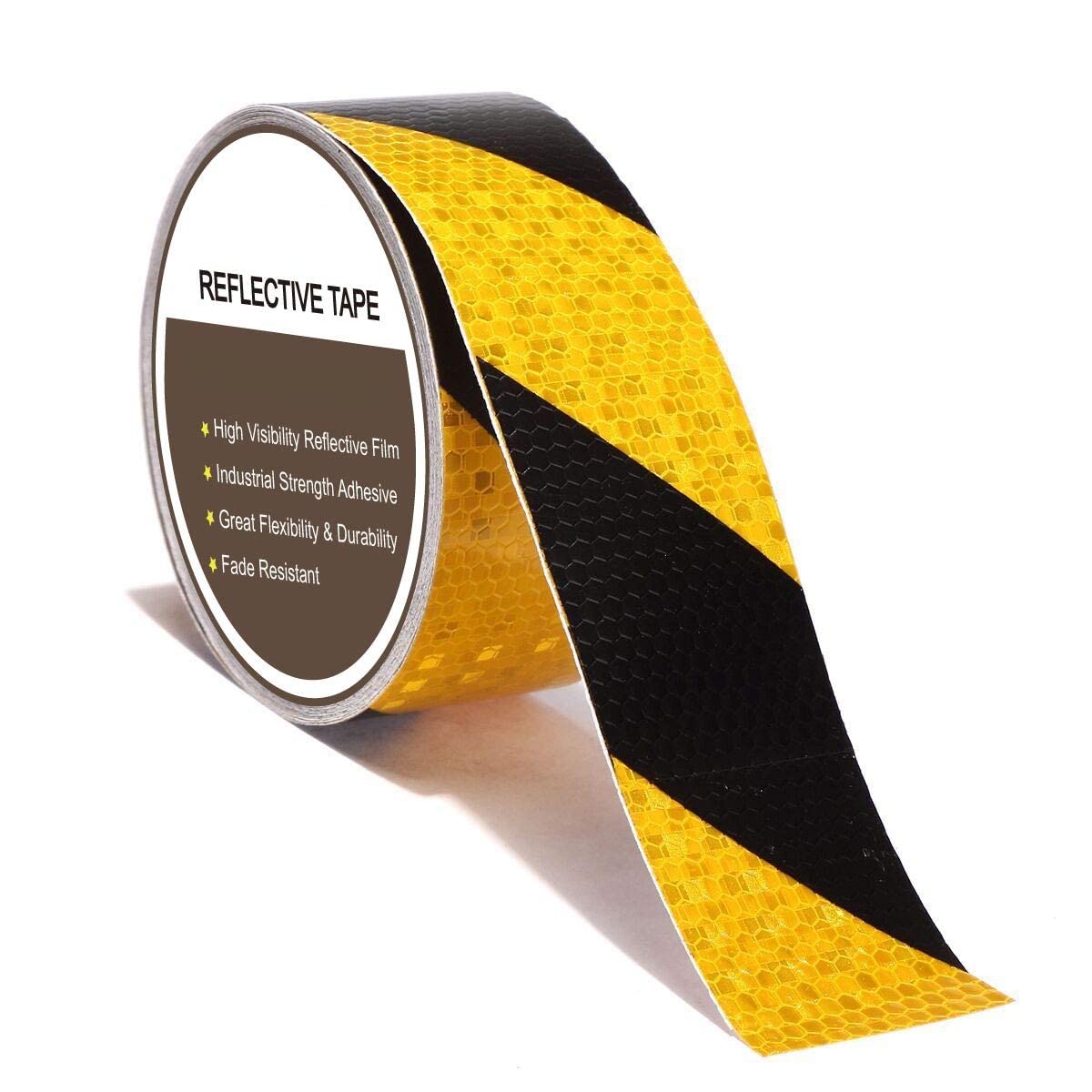Breewell 2 inch x 5 Meter Reflective Safety Hazard Caution Tape Yellow&Black for Stairs Indoor Outdoor (B0BPPQ78RP) Amazon Price History, Amazon Price Tracker
