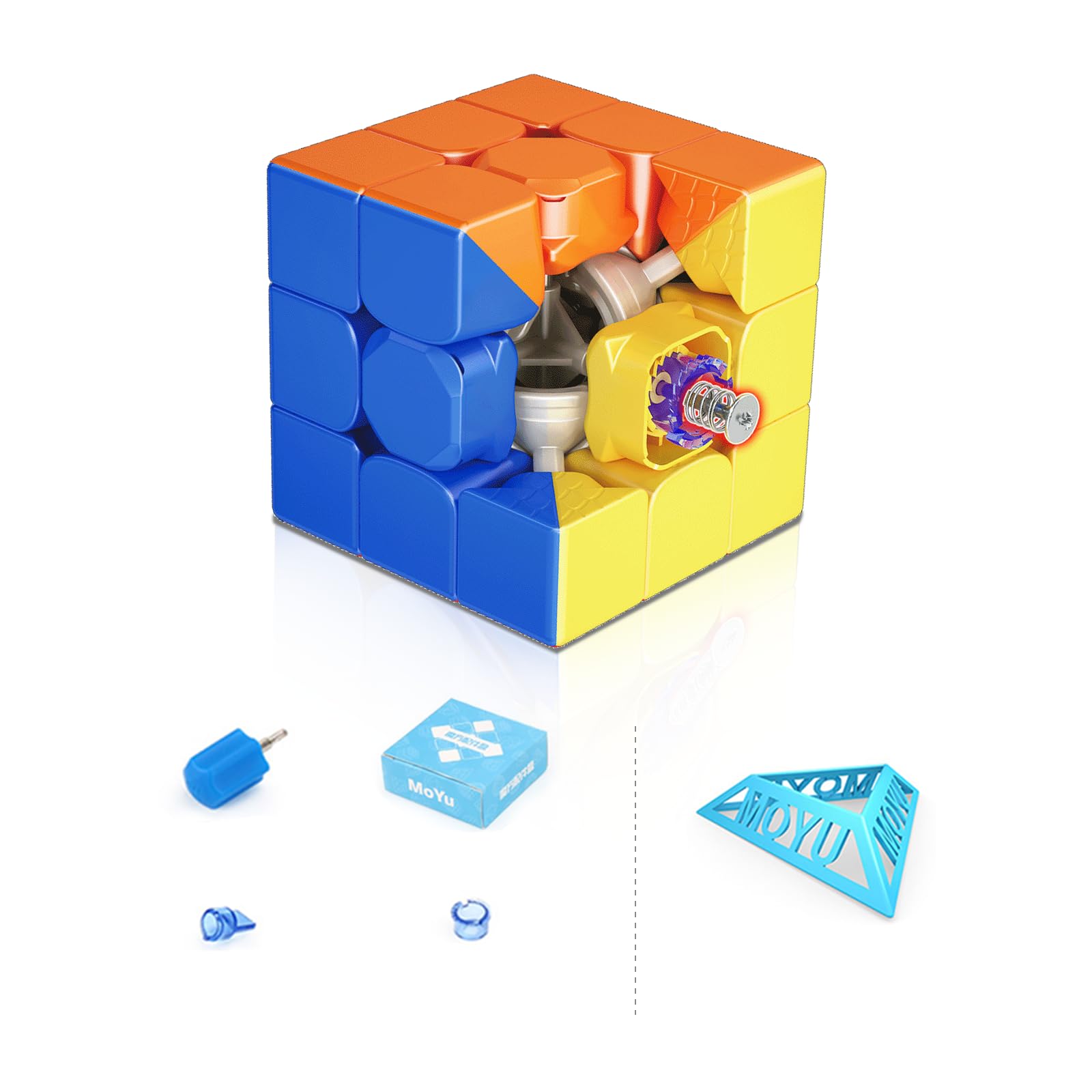 Moyu Super RS3M 3x3 Magic Cube, Professional 3x3 Puzzle Zauberwürfel Stickerless Master Gift for Speed Cuber(Magnetic Version)