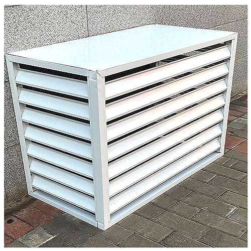 Protección de aire acondicionado para unidades externas pantalla de valla de aire acondicionado de aluminio resistente privacidad al aire libre pantalla de valla de CA Estante de plantas con persiana