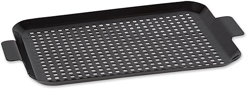 Miniatura 9 de RSVP International Bandeja de barbacoa de acero recubierto de porcelana, accesorios para asar al aire libre para cocinar pescado y verduras, apto