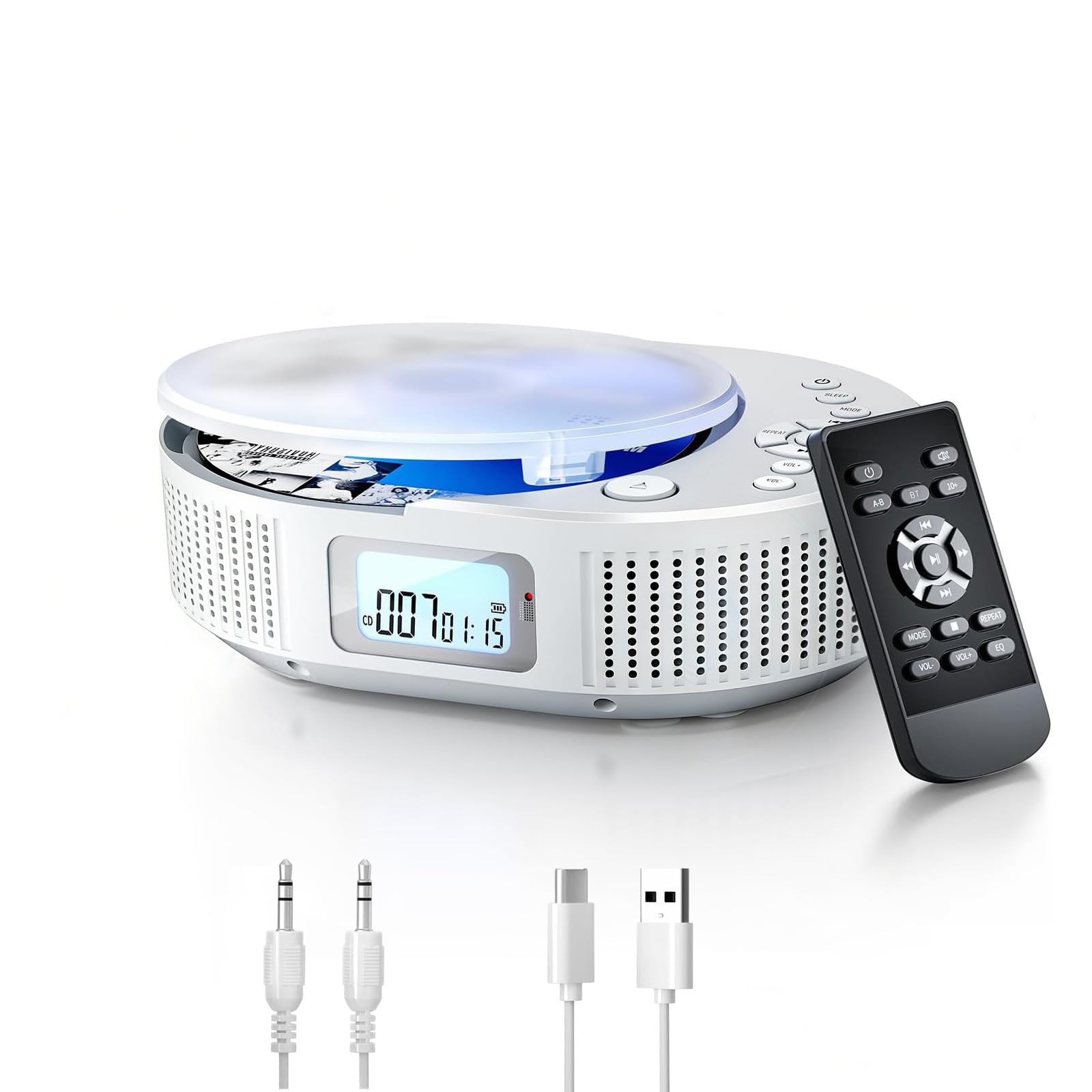 Amazon.co.jp: ポータブルCDプレーヤー FELEMAN CDプレーヤー