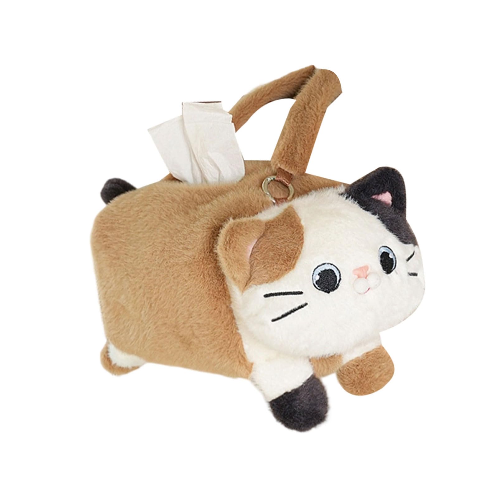APGLSXY Adorable Plush Tissue Holder for Auto Featuring Hanging Installation Practical Mount for Daily Driving Plush Tissue Box Cover Car Organizers Car Holder Creative Box Hanging Accessory