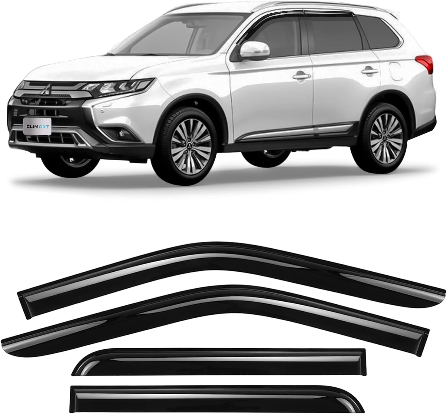 CLIM ART Incredibly Durable Rain Guards for Mitsubishi
