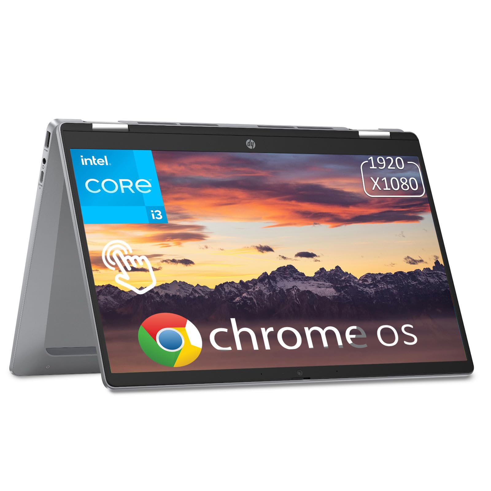 HP Chromebook Plus x360 14" 2 in 1 Touchscreen Student Laptop Intel Core i3 N305 (> i5-1134G7) 8GB LPDDR5 4800 MT/s RAM 256GB UFS Chrome OS w/Google AI Backlit KB Wi-Fi 6
