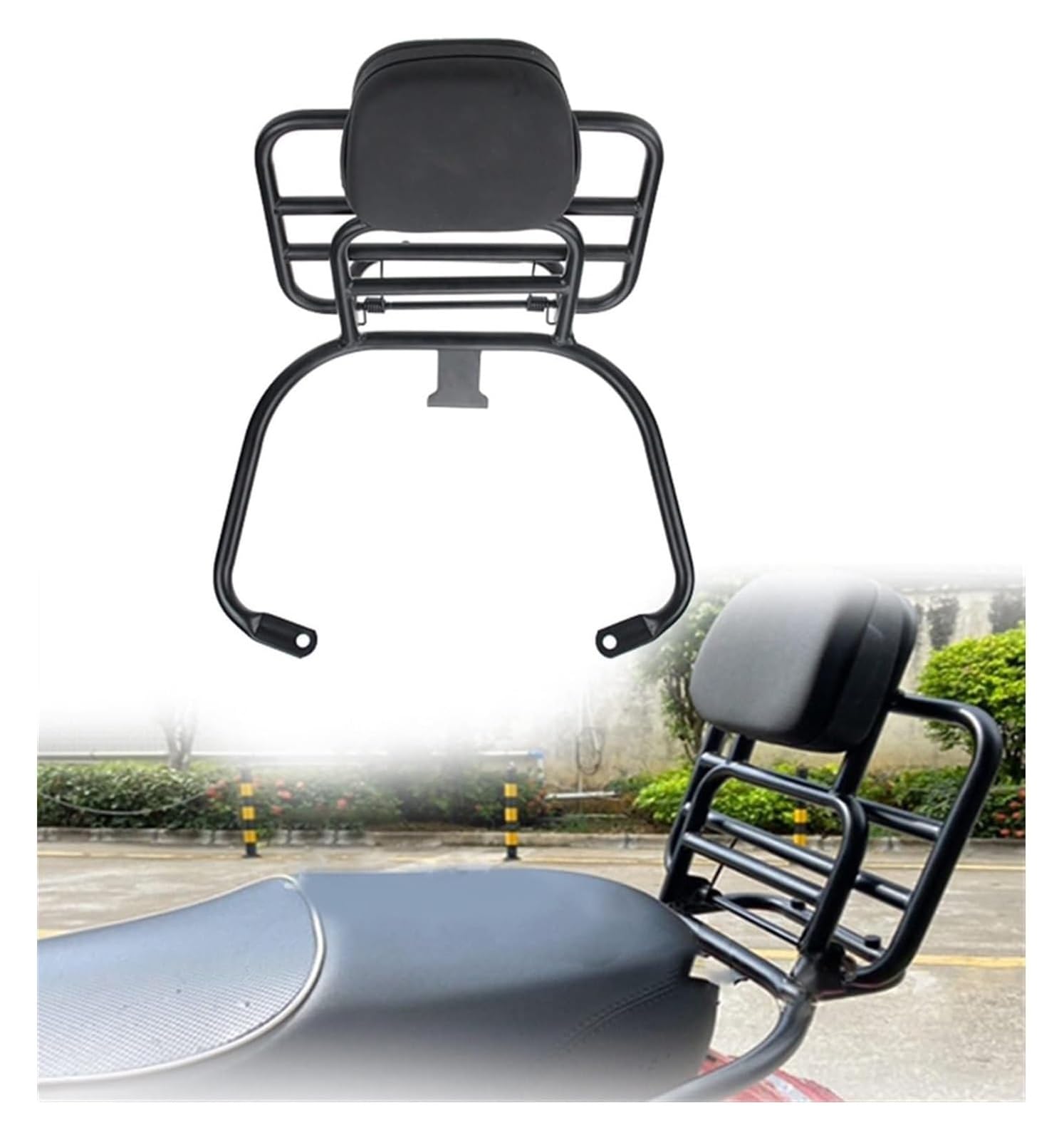 Sissy bar porte-bagages pour Vespa GTS300 GTV300 support arrière noir amovible motard