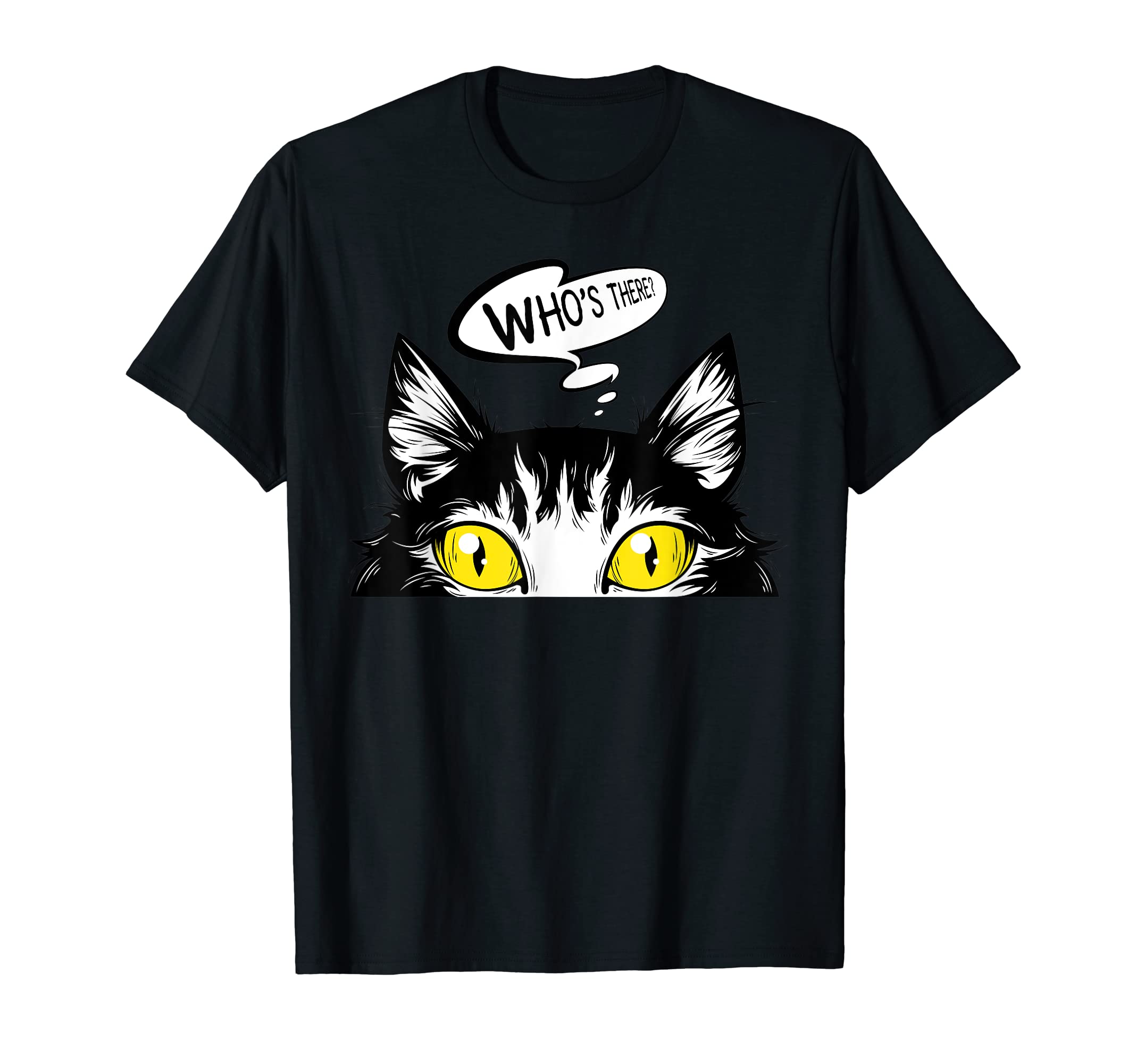 Tee Meow Cute Cat Face Funny Quote for Cat Yellow Eyes T-Shirt