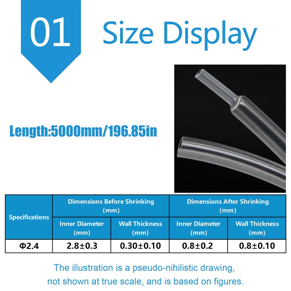 Gaine thermorétractable PE 3:1 Adhésif 5m 3,2mm