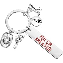 BLEOUK Red D Game Keychain Game Video Themed Gift You Sir Are A Fish Red D Lovers Present Fan Gift Accessories